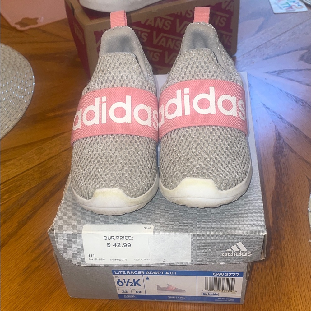 Adidas Kids Racer Adapt 4.0 Sneakers - Pink and Gray
